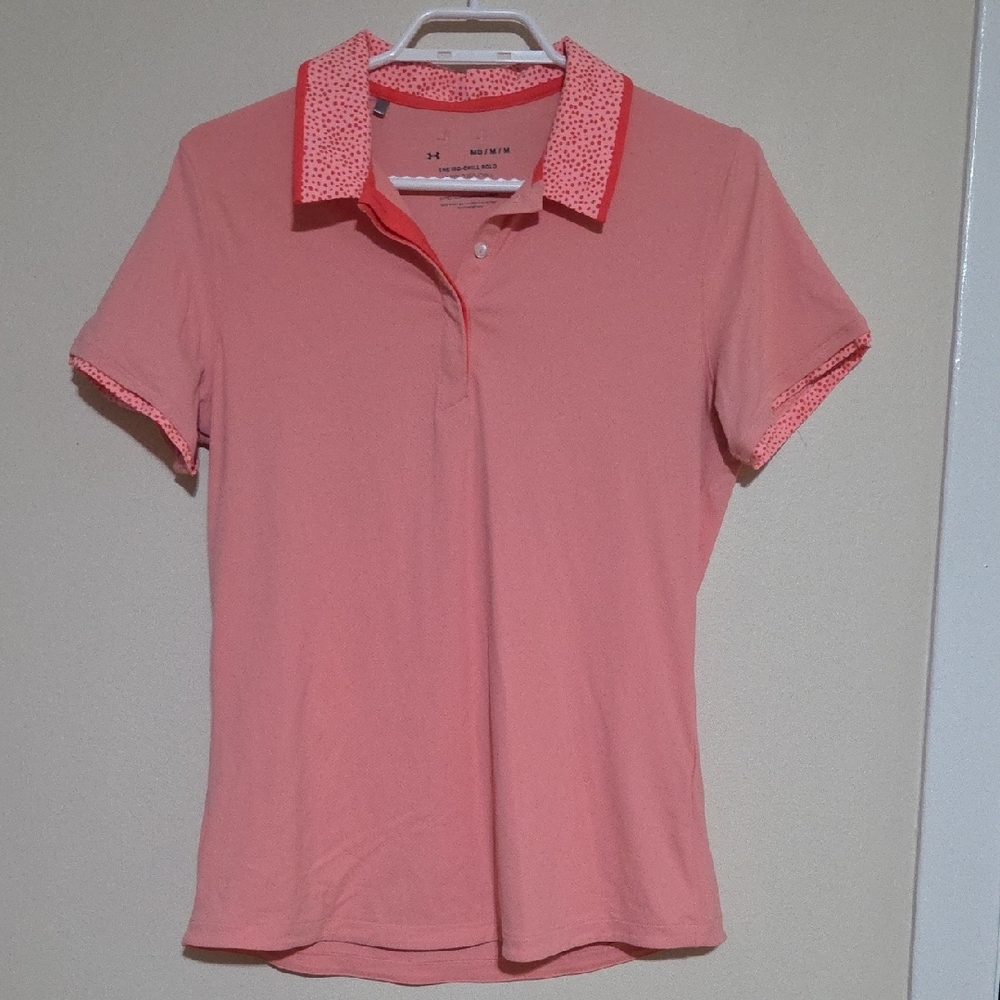 Under Armour Women's Coral Button Down Golf Shirt
